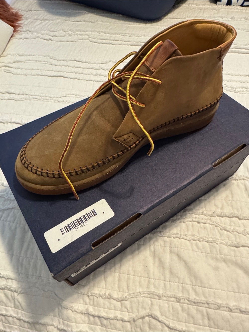 Huckberry Tan Suede Moc-Toe Chukka Boot